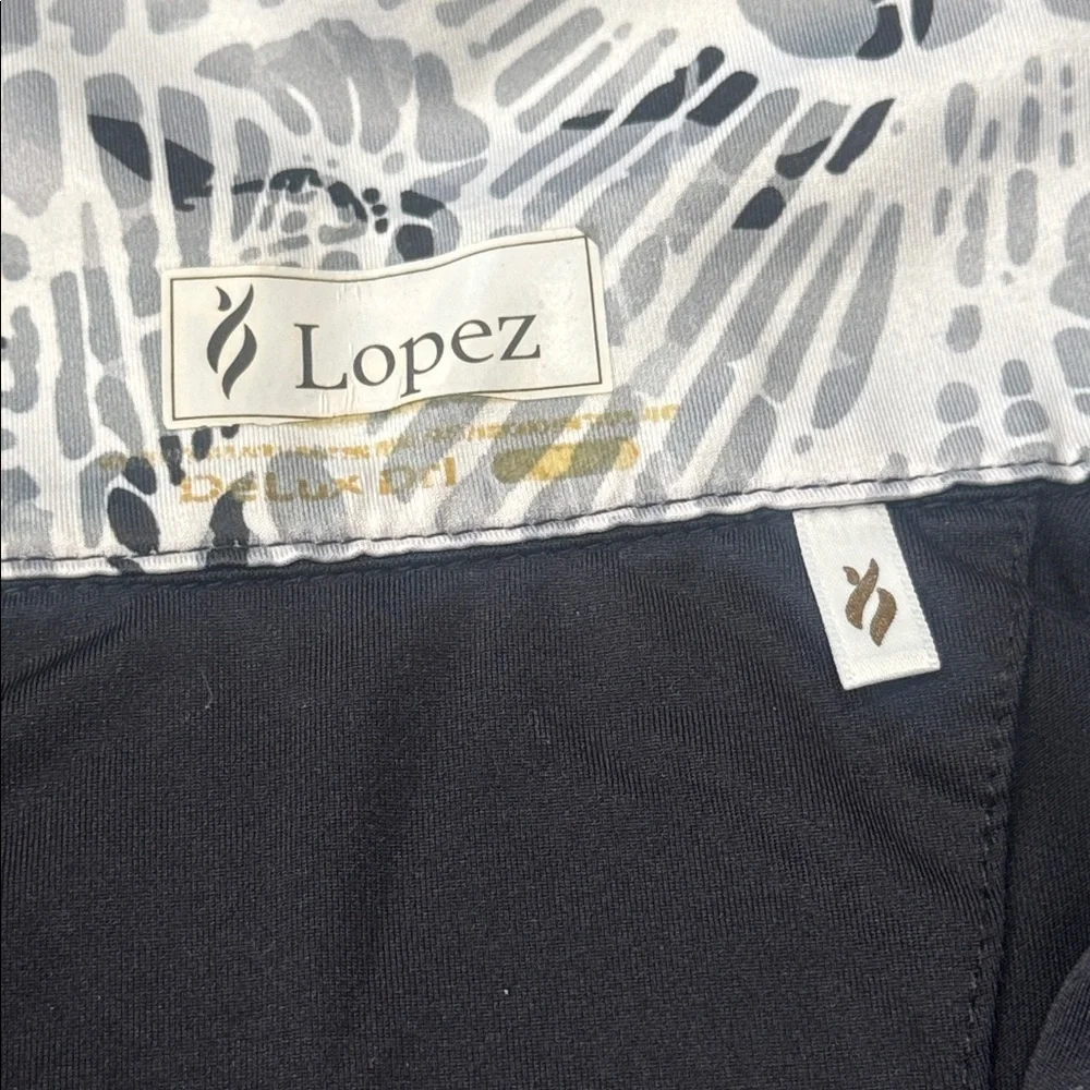 Nancy Lopez Women's Black Short Sleeve Pullover Zip Golf Polo Large
